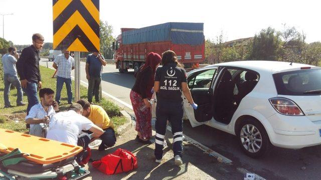 Bafra’da trafik kazası: 4 yaralı