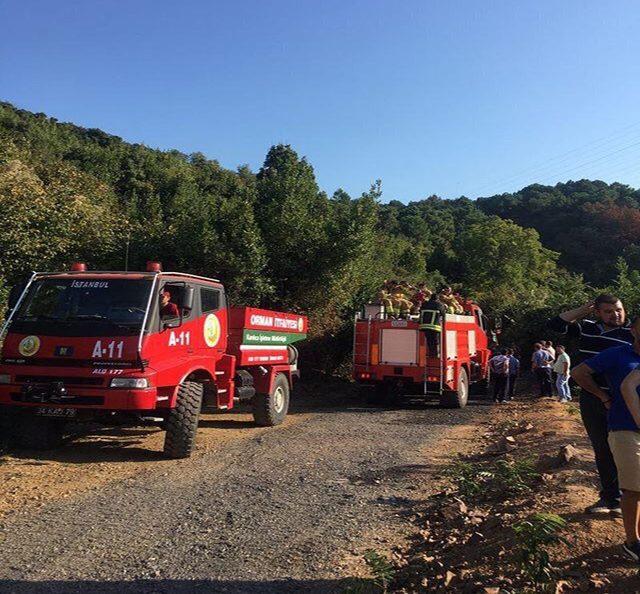 Beykoz Anadolu Kavağı’nda ormanlık alanda yangın