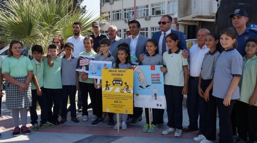 Sarıg&ouml;l&rsquo;de yaya &ouml;ncelikli trafik uygulaması