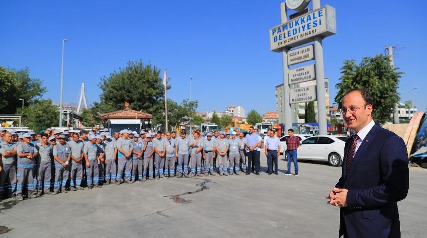 Pamukkale&rsquo;de semt pazarlarında temizlik seferberliği