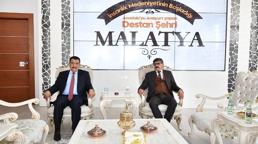 Malatya Emniyet Müdürü Dağdeviren,  Başkanı  Gürkan’ı ziyaret etti