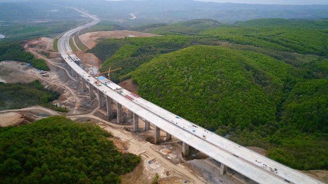  Kuzey Marmara Otoyolu'nun yapım aşamaları böyle görüntülendi