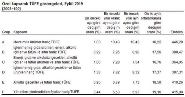 TÜİK - Yıllık enflasyon Eylül'de yüzde 9.26 ile tek haneye indi (2)