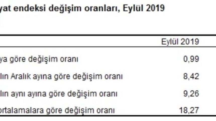 TÜİK - Yıllık enflasyon Eylül'de yüzde 9.26 ile tek haneye indi (2)