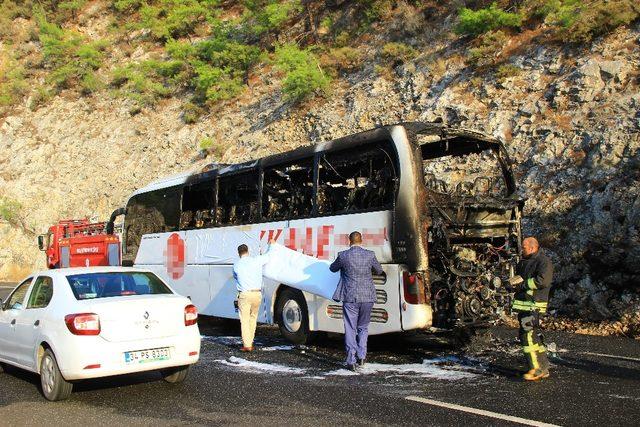 Muğla’da otobüs yangını