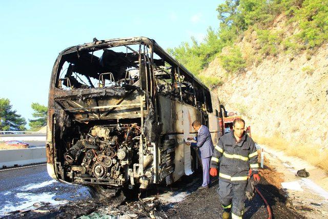 Muğla’da otobüs yangını