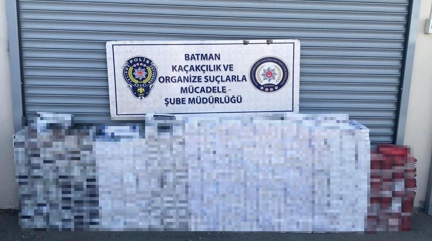 Batman&rsquo;da 8 bin 250 paket ka&ccedil;ak sigara ele ge&ccedil;irildi