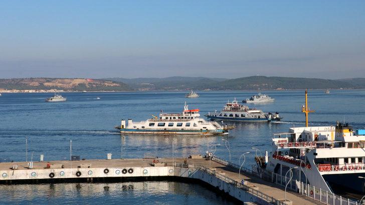 Çanakkale Boğazı'nda tatbikat hareketliliği! NATO gemileri geldi G3