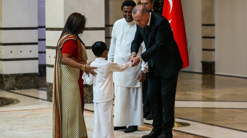 Cumhurbaşkanı Erdoğan, Sri Lanka B&uuml;y&uuml;kel&ccedil;isini kabul etti