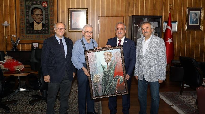 Fehim İbrahimhakkıoğlu&rsquo;ndan Rekt&ouml;r &Ccedil;omaklı&rsquo;ya ziyaret