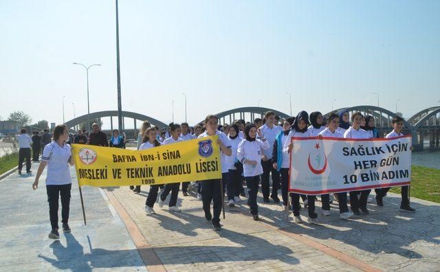 Bafra’da ‘Dünya Yürüyüş Günü’nde 10 bin adım attılar