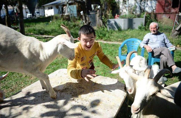 Down sendromlu Yasin Soyalp'e keçili terapi! G1