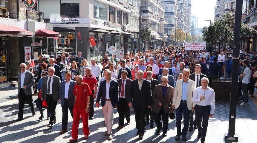 Y&uuml;zlerce kişi sağlık ve spor i&ccedil;in y&uuml;r&uuml;d&uuml;