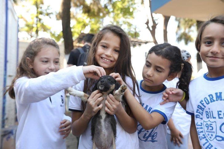 Yüzlerce çocuk Büyükşehir’in hayvan barınağını ziyaret etti G4