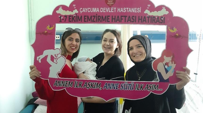 &Ccedil;aycuma Devlet Hastanesi&rsquo;nde Emzirme Haftası etkinliği yapıldı