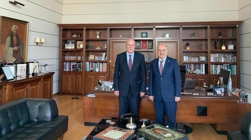Başkan Pekmezci&rsquo;den Rekt&ouml;r Karaca&rsquo;ya ziyaret