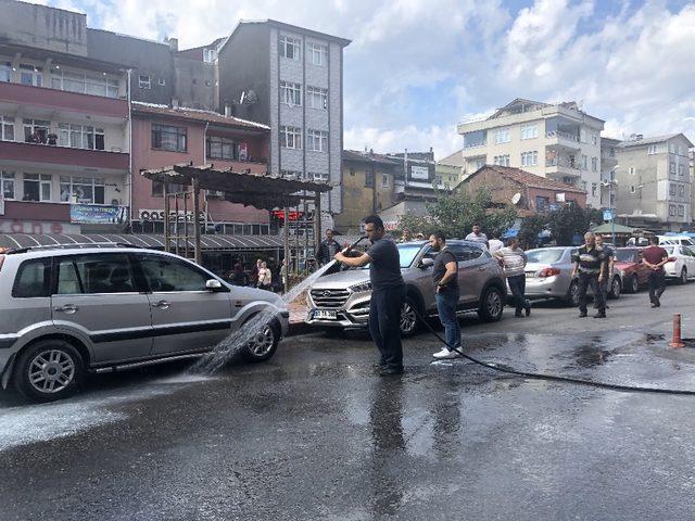 Alaplı’da hareket halindeki otomobil alev aldı