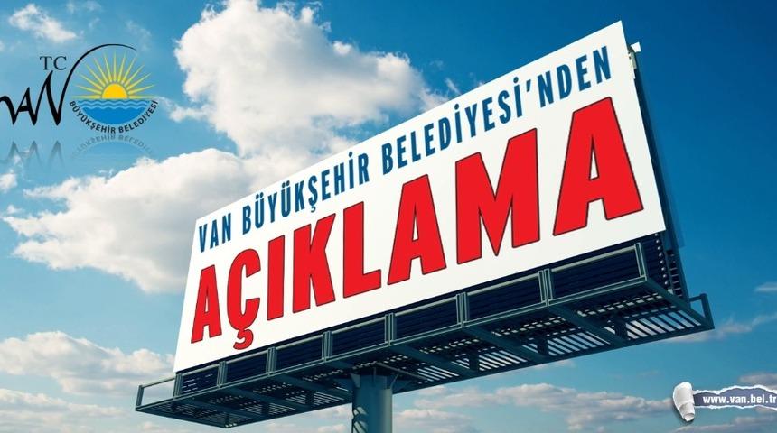 Van B&uuml;y&uuml;kşehir Belediyesinden &rsquo;iş&ccedil;i s&uuml;rg&uuml;n&uuml;&rsquo; a&ccedil;ıklaması