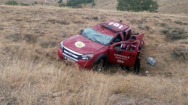 Orman İşletme Müdürlüğüne ait kamyonet kaza yaptı: 2 yaralı