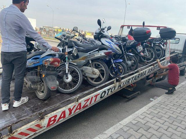Kahramanmaraş’ta 16 motosiklet trafikten men edildi