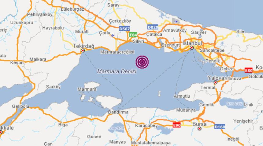 Marmara Denizi'nde deprem