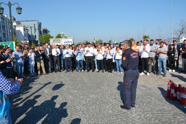 YEDAŞ’ta gerçeğini aratmayan yangın tatbikatı