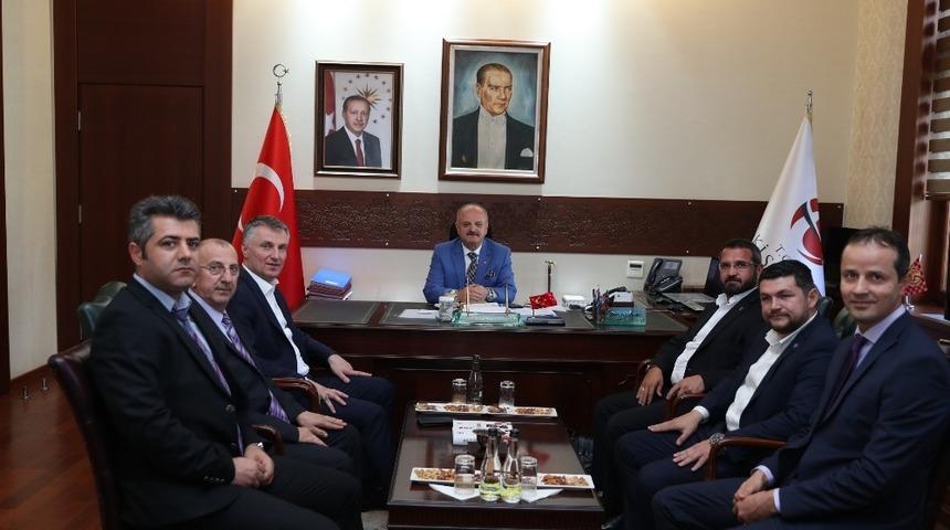 Vali &Ccedil;akacak, B&uuml;ro Memur-Sen Genel Başkanı Yılancı&rsquo;yı kabul etti