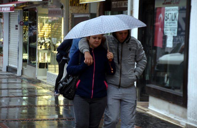 Edirne'de yağmur etkili oldu