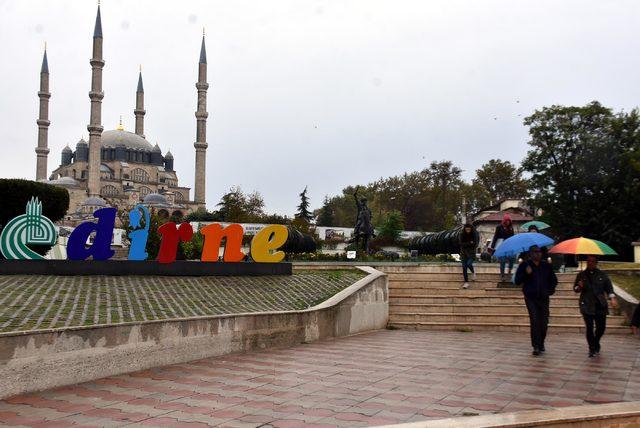 Edirne'de yağmur etkili oldu