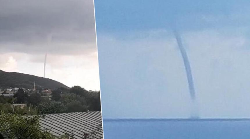 Demre'de hortum panik yarattı