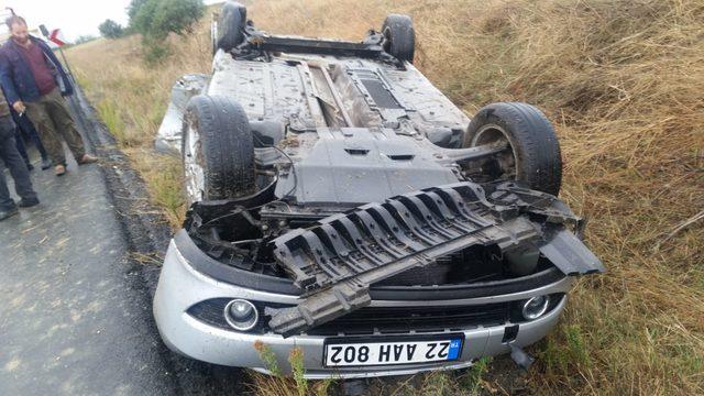 Edirne'de yağmur kazaya yol açtı: 3 yaralı
