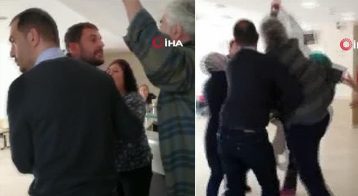 Doktor ile hasta yakını arasında yumruklu kavga
