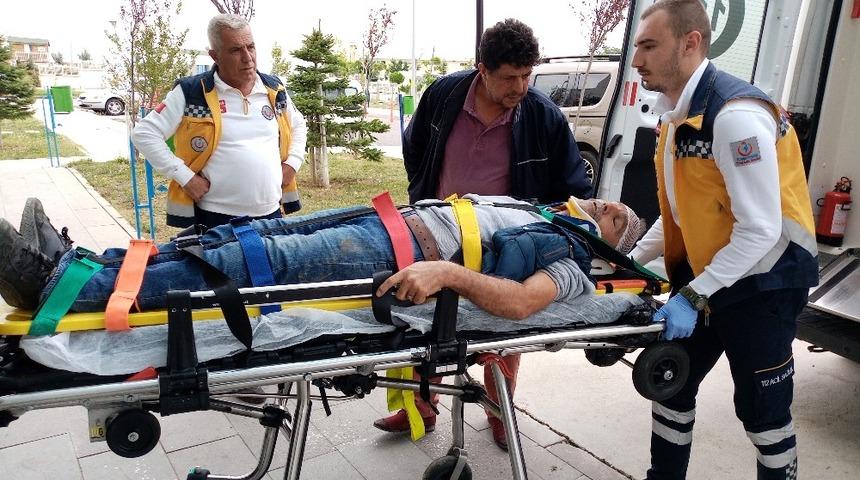 Otoyol inşaatında g&ouml;r&uuml;nmez kaza