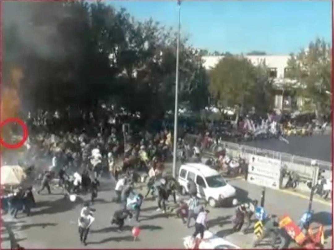 İşte patlama anı! Ankara Garı'ndaki saldırının yeni g&ouml;r&uuml;nt&uuml;leri &ccedil;ıktı