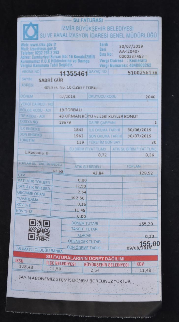 Mahalle sakinlerini şoke eden su faturası G4