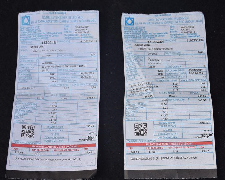 Mahalle sakinlerini şoke eden su faturası G2