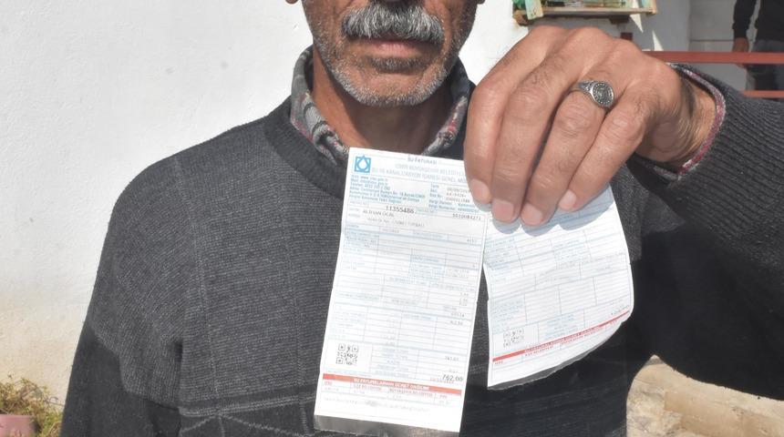 Mahalle sakinlerini şoke eden su faturası