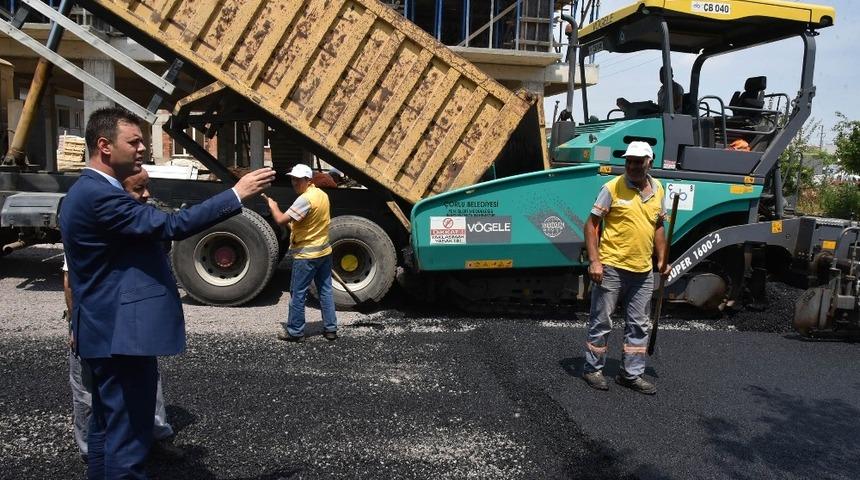 Çorlu’da ilk 10 ayda 60 bin ton asfalt serildi