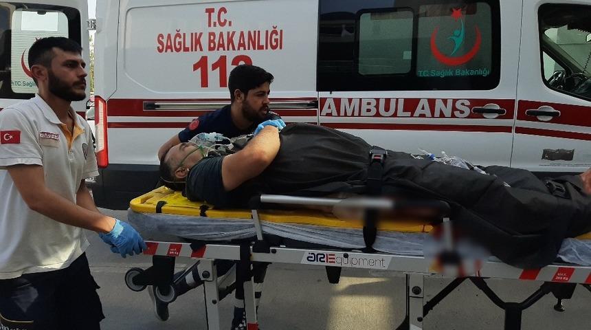 Bacağını spiralle kesen kişi ağır yaralandı