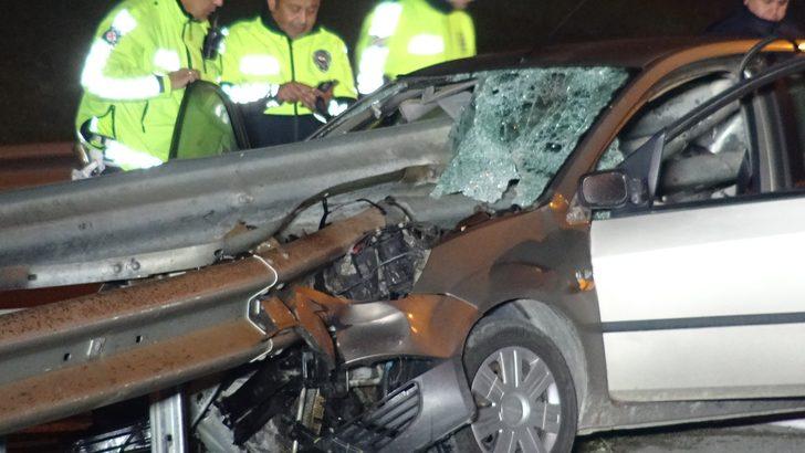 Korkunç ölüm! Kafasına bariyer saplandı G1