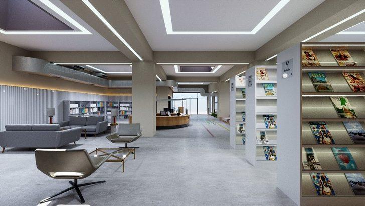 Başkan Ölçek, modern kütüphaneyi inceledi G5