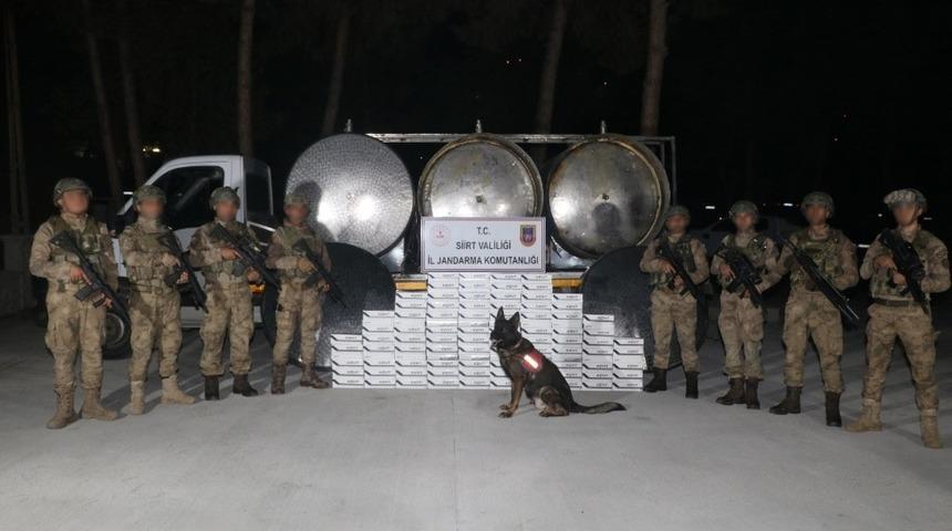 Siirt’te süt tankının içine gizlenmiş 3 bin 989 paket kaçak sigara ele geçirildi