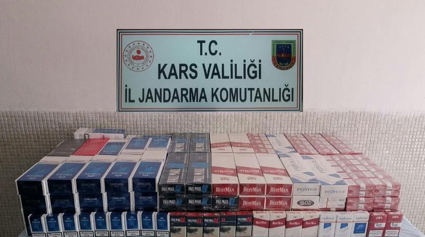 Digor’da kaçak sigara ele geçirildi