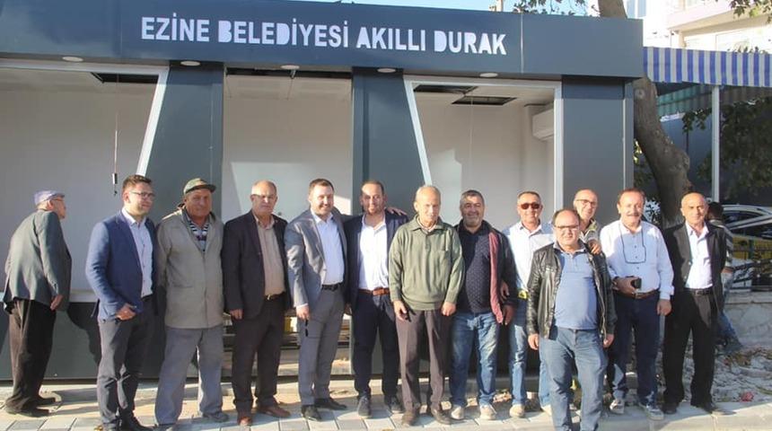 Ezine Belediyesinden &rsquo;akıllı durak&rsquo; hizmeti