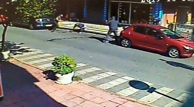 14 yaşındaki çocuğa pompalı tüfekle saldırı anı güvenlik kamerasında