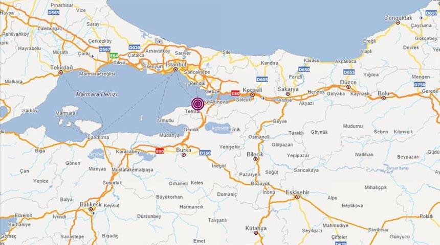 Yalova açıklarında bir deprem daha