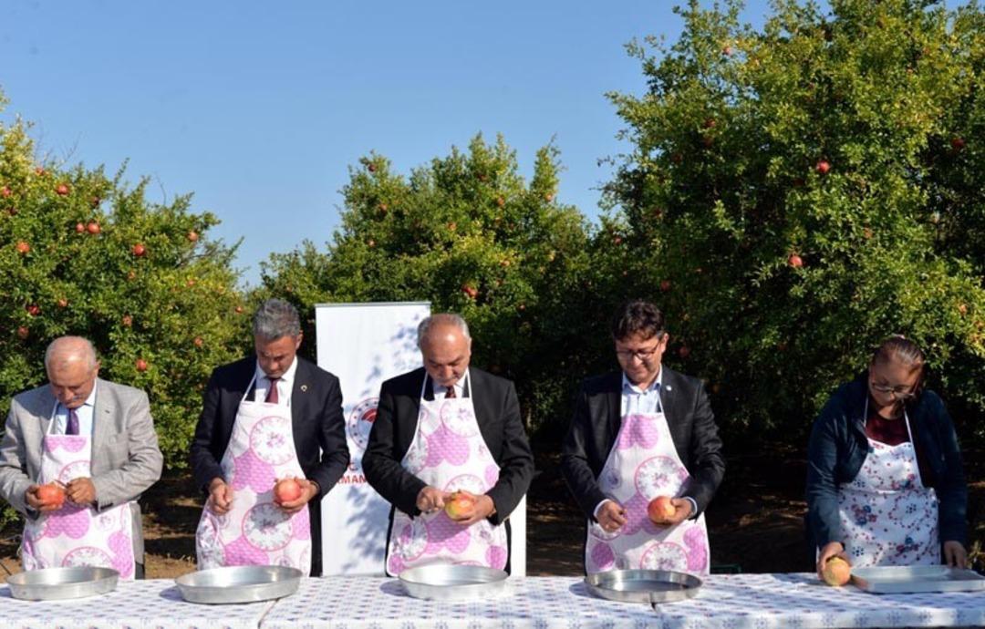 Protokol &uuml;yelerinin nar yarışması renkli g&ouml;r&uuml;nt&uuml;lere neden oldu