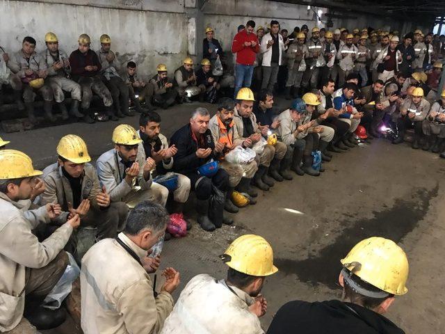 Madenciler, Barış Pınarı Harekatı’ndaki Mehmetçik için Kur’an-ı Kerim okuttu