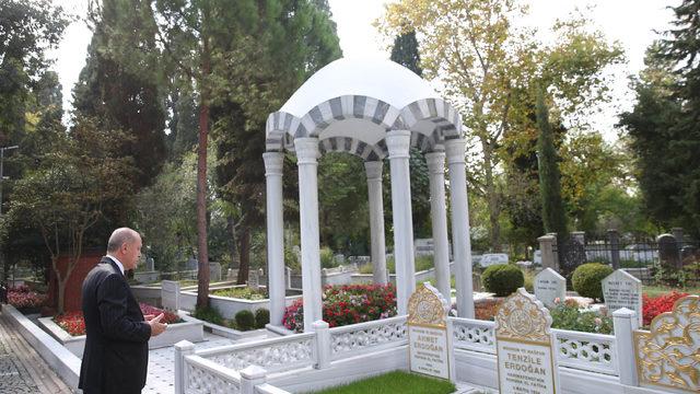 Cumhurbaşkanı Erdoğan'dan anne ve babasının mezarlarına ziyaret