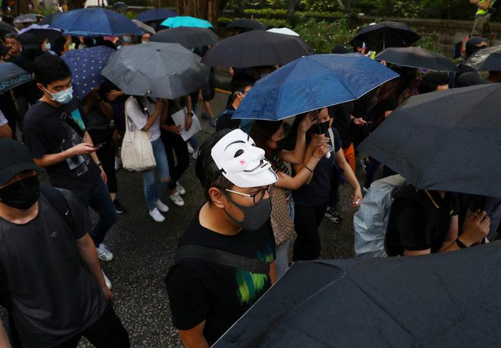 Çin'in Hong Kong Özel İdari Bölgesi'nde maskeli protesto G5